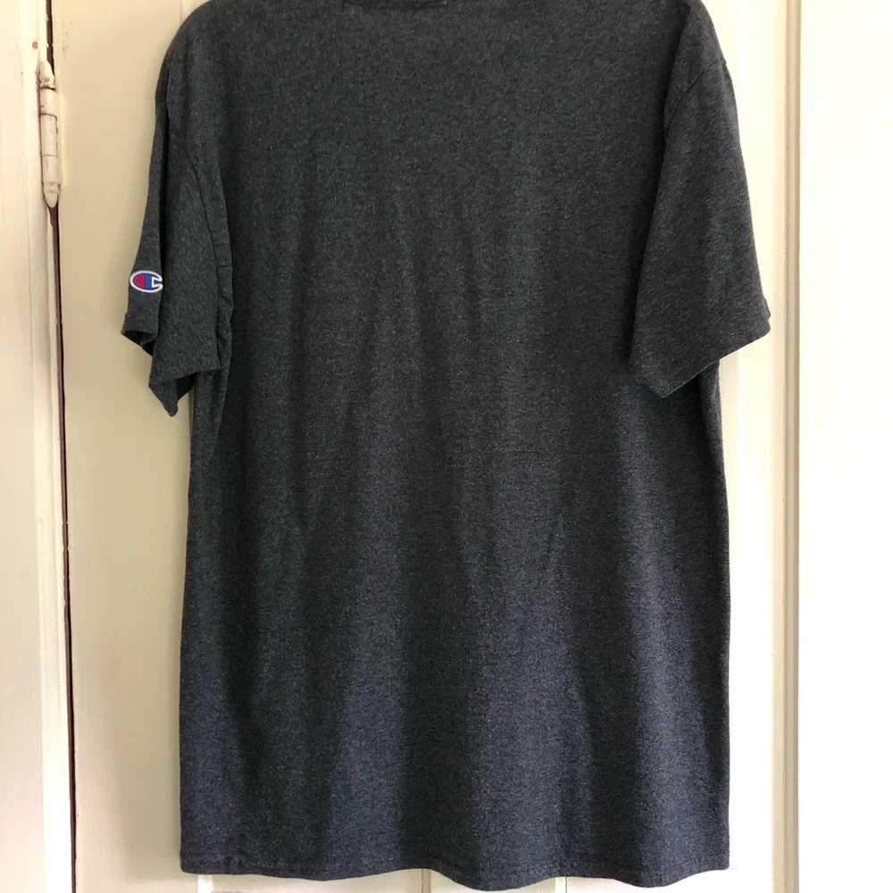 Champion Dark Gray Short-Sleeve Tee with Pink Logo Accent - Picture 3 of 3